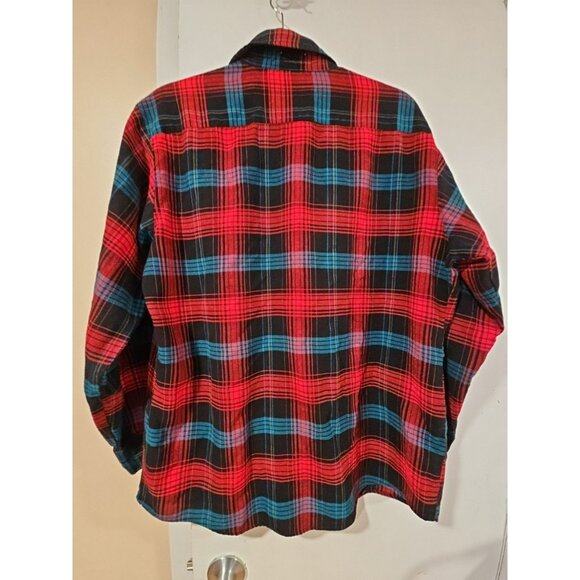 Vintage Northwest Territory Men's Plaid Button Up Long Sleeve Shirt Sz Large Red - Picture 2 of 9